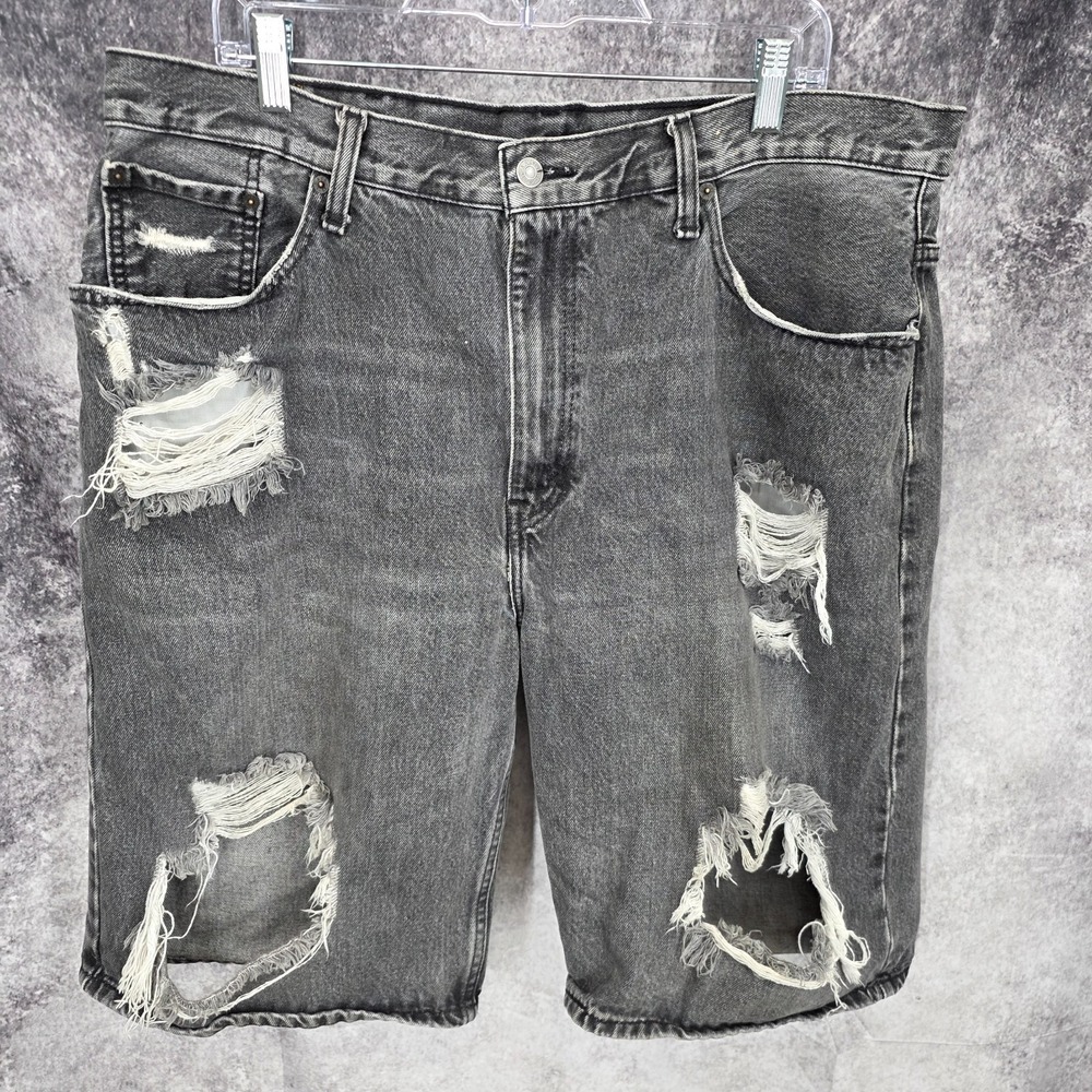 Levi's 569 Shorts Mens 38‎ Gray Loose Baggy Skater Punk Hip Hop Denim Jorts